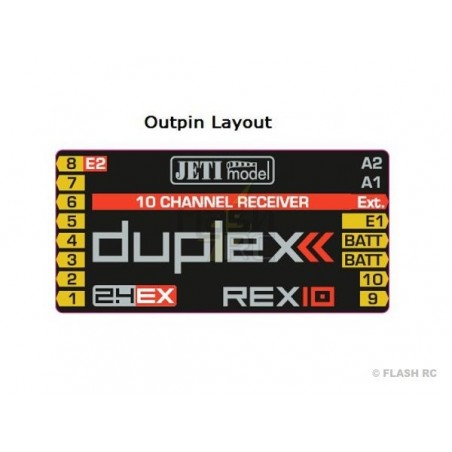 JETI - Jeti 10 Duplex EX 2.4Ghz Receiver - FLASH RC