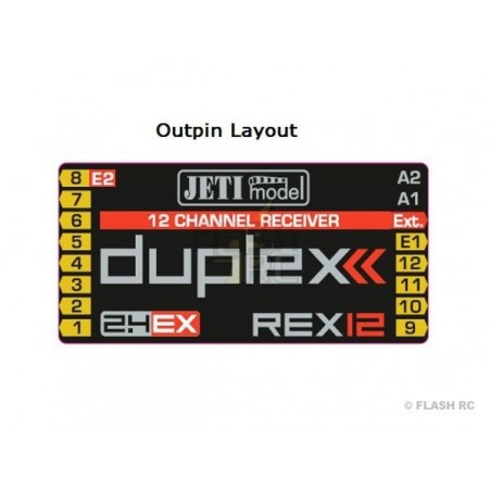 JETI - Jeti 12 Duplex EX 2.4Ghz Receiver - RC FLASH