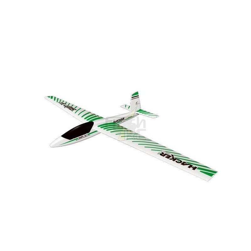 Alianti RC - Swift verde circa 2,00m ARF ali coperte/piano di coda Hacker ModeL - FLASH RC