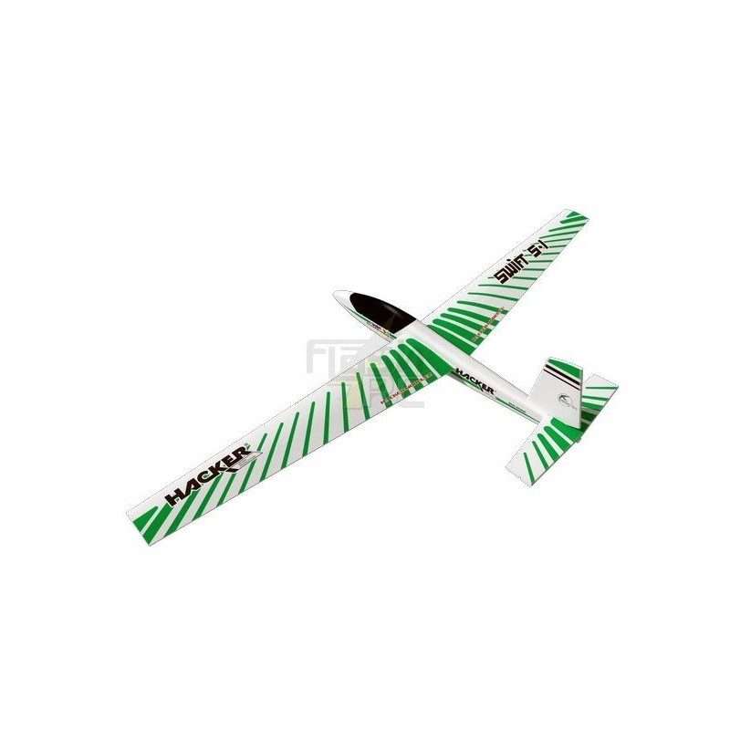 RC Gliders - Green Swift approx.2.00m ARF covered wings/ tailplanes Hacker ModeL - FLASH RC