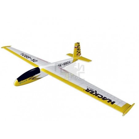 Planeadores RC - Blanik amarillo aprox.2.00m ARF cubiertos alas/planos de cola Hacker ModeL - FLASH RC