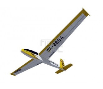 Planeadores RC - Blanik amarillo aprox.2.00m ARF cubiertos alas/planos de cola Hacker ModeL - FLASH RC 2