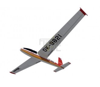 RC-Segler - Blanik rot ca.2.00m ARF Flügel/Lebensräume verkleidet Hacker ModeL - FLASH RC 2
