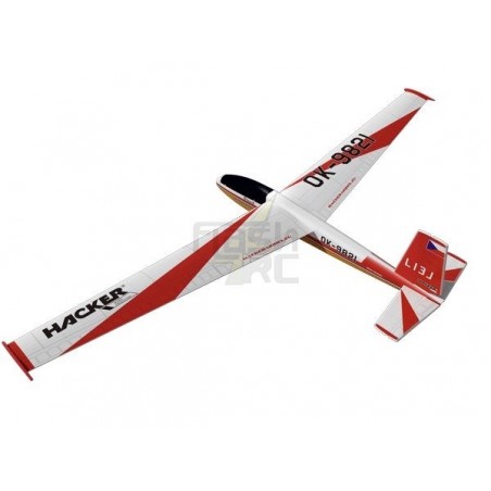 Planeadores RC - Blanik rojo aprox.2.00m ARF cubiertos alas/planos de cola Hacker ModeL - FLASH RC