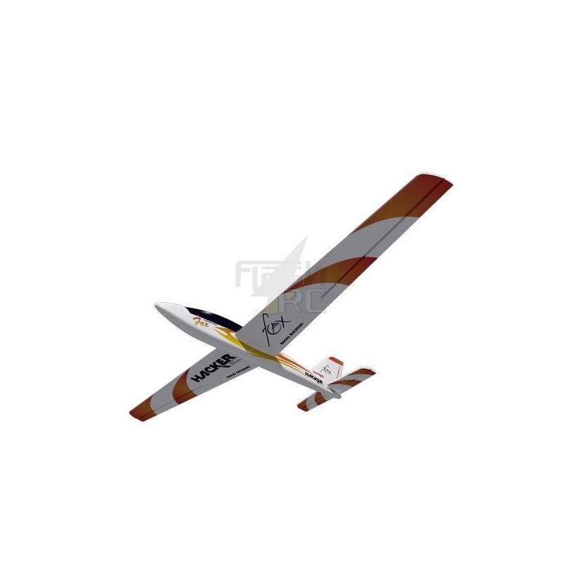 Planeadores RC - Fox rojo aprox.2.00m ARF cubiertos alas/planos de cola Hacker ModeL - FLASH RC