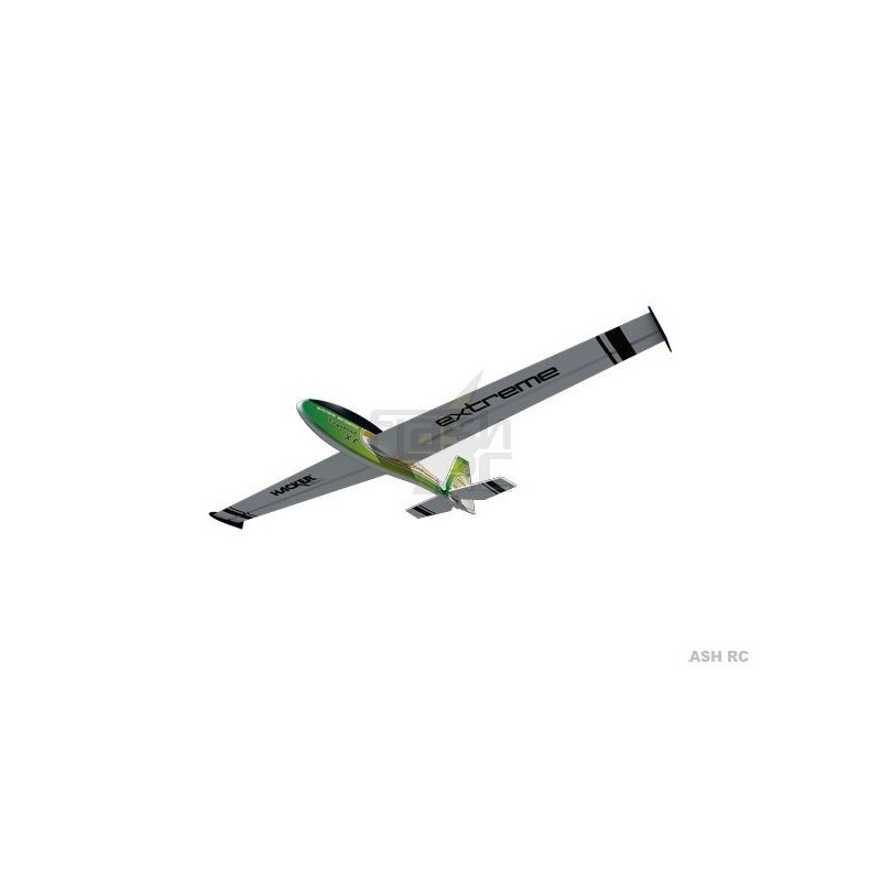 Alianti RC - Vagabond XL verde ca.2.00m ARF ali coperte/emp Hacker ModeL - FLASH RC