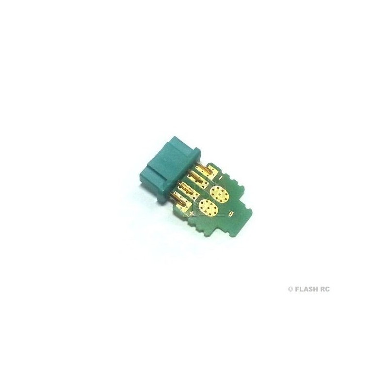 Accessories batteries and cells - Platine 2 poles pour Prise MPX verte (2 pcs) Jeti - FLASH RC