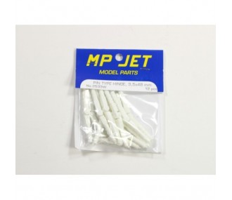 Bisagras - Charnières bâton plastique 3.5x48mm 12pcs Mp Jet - FLASH RC