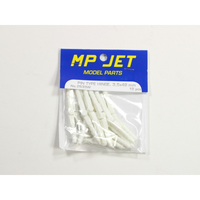 Scharniere - Scharniere Stab Kunststoff 3.5x48mm 12St Mp Jet - FLASH RC