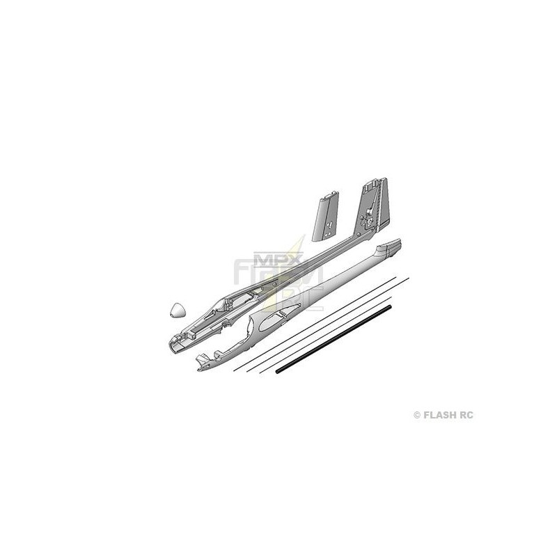 Fuselages Planeurs/Motoplaneurs RC - HERON : Fuselage avec dérive - FLASH RC
