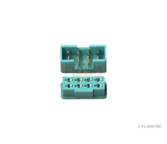 MPX socket - MPX 8 pins green M/F (1 pair) Muldental - FLASH RC
