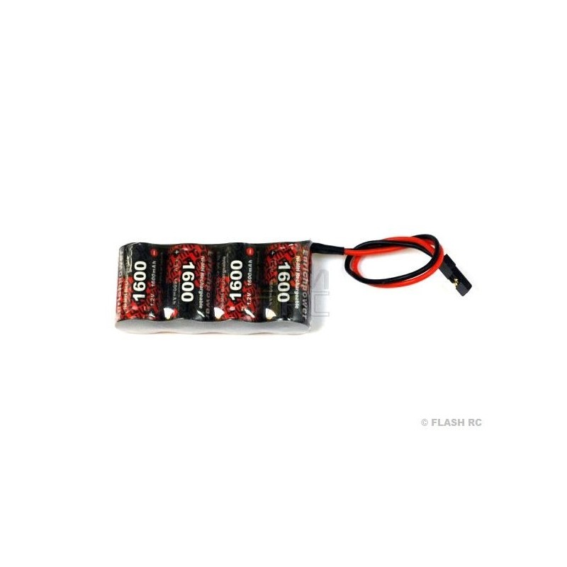 Empfängerbatterien - Batterie 4,8V 1600mAh NiMh ENRICH POWER - FLASH RC