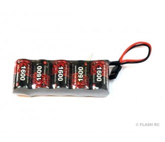 Batteries de réception - Batterie 6,0V 1600mAh NiMh plat ENRICH POWER - FLASH RC