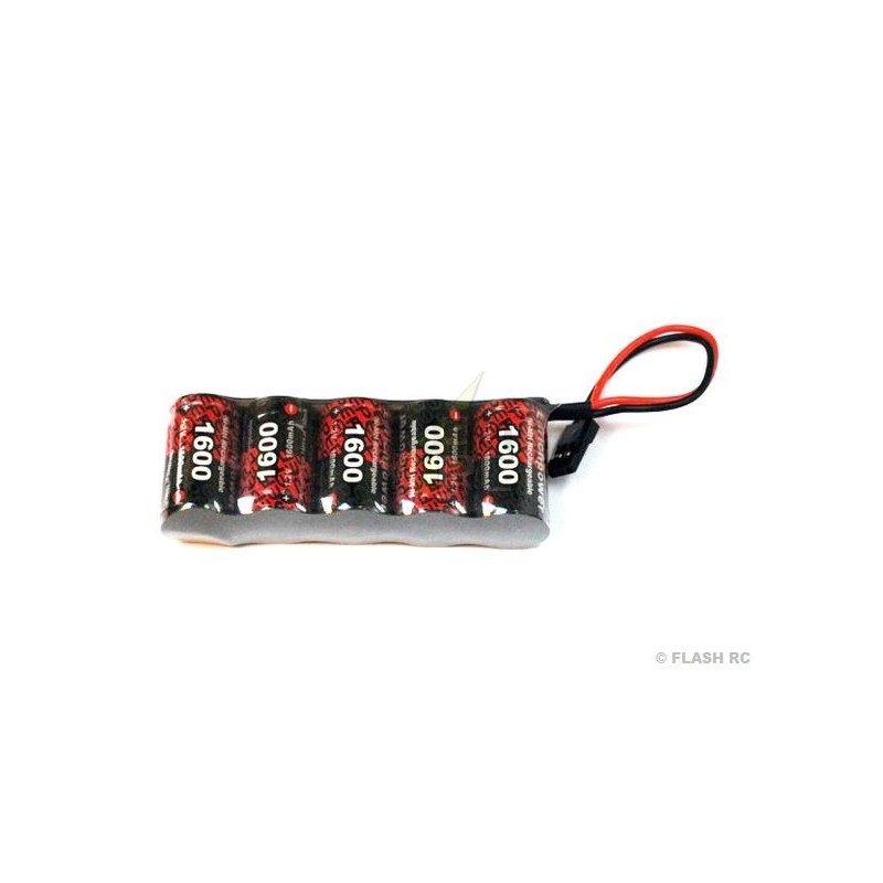 Receiver batteries - Battery 6,0V 1600mAh NiMh flat ENRICH POWER - FLASH RC
