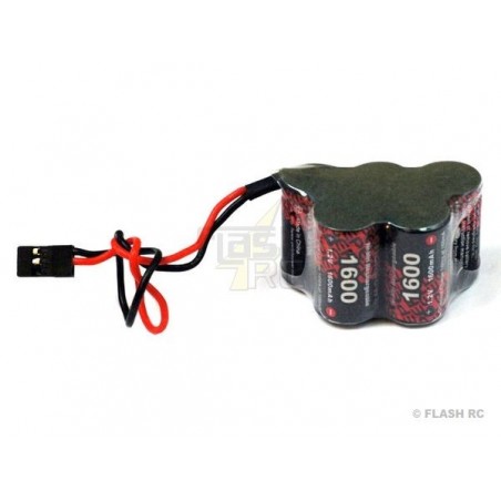 Receiver batteries - Battery 6,0V 1600mAh NiMh JR socket (pyramid format) ENRICH POWER - FLASH RC