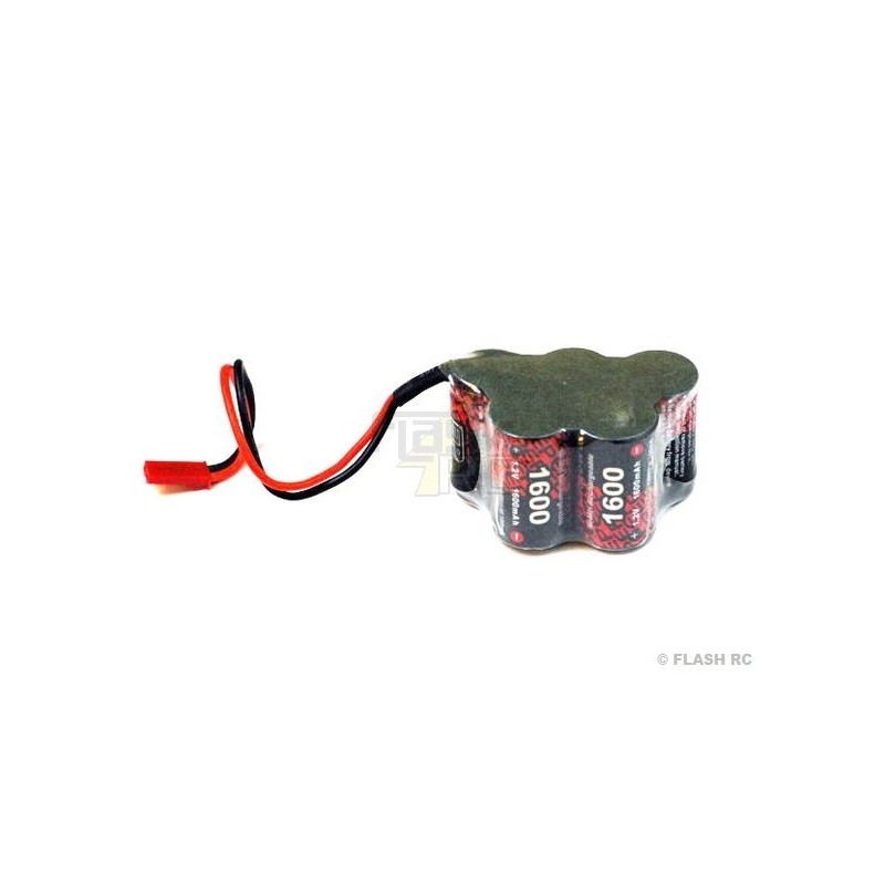 Empfängerbatterien - Batterie 6,0V 1600mAh NiMh (Pyramidenformat) BEC-Stecker ENRICH POWER - FLASH RC