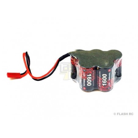 Receiver batteries - Battery 6,0V 1600mAh NiMh (pyramid format) BEC ENRICH POWER socket - FLASH RC