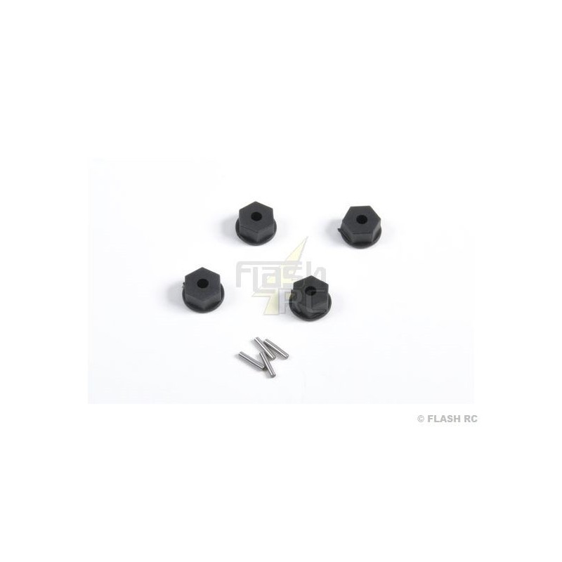 T4900/12 - Entraîneur de roue + axe (4 pcs)  - Mad Pirate - FLASH RC