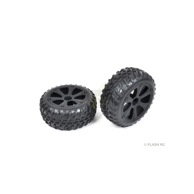 T4913/2 - Roues AR (paire) - Pirate Crusher - FLASH RC