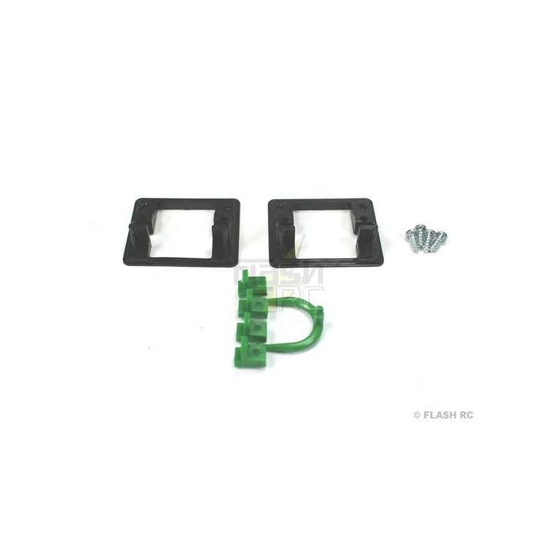 Precision servo mounts - Mounts (1 pair) Servo Type ATX 11.5 (Graupner DES488,478,477,476) - FLASH RC