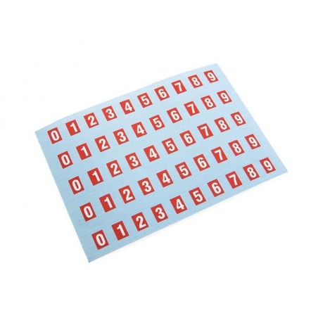 Accessori del ricevitore - Numeri (adesivi) per identificare i connettori (rosso / bianco) - FLASH RC