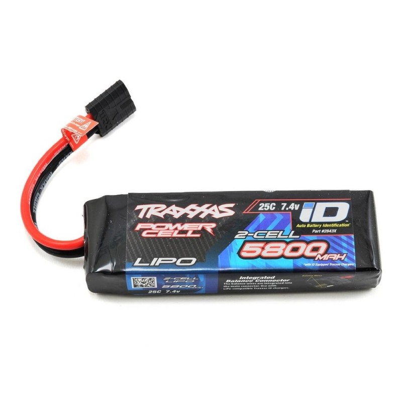 Baterías RC Coche y Barco - Traxxas Lipo Batería 7.4V 2S 5800mAh ID 2843X - FLASH RC