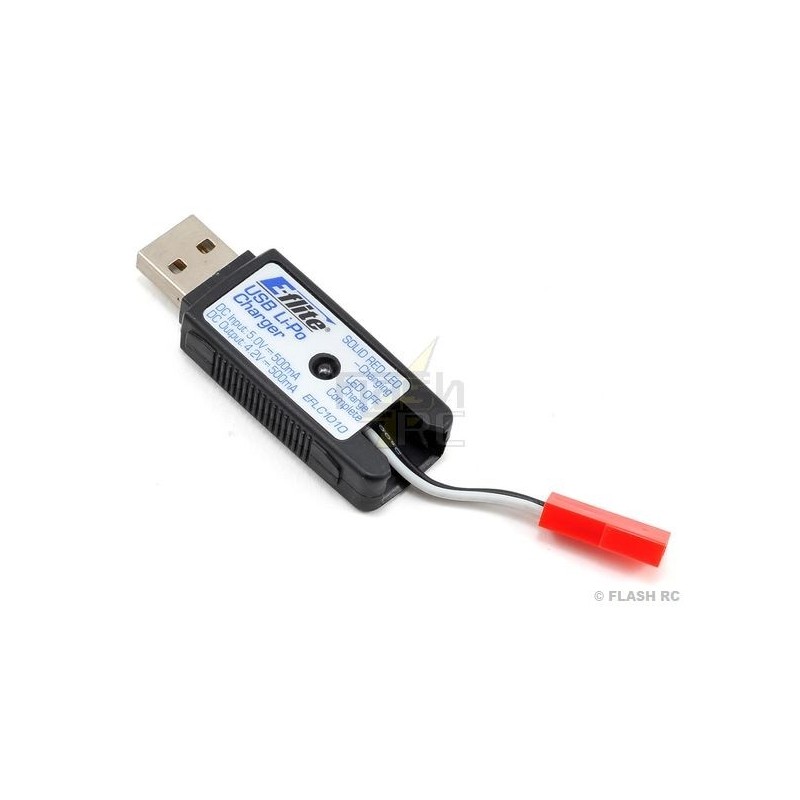 Accessori e ricambi per droni - EFLC1010 - Caricatore Li-Po USB 1S 500mA JST - FLASH RC