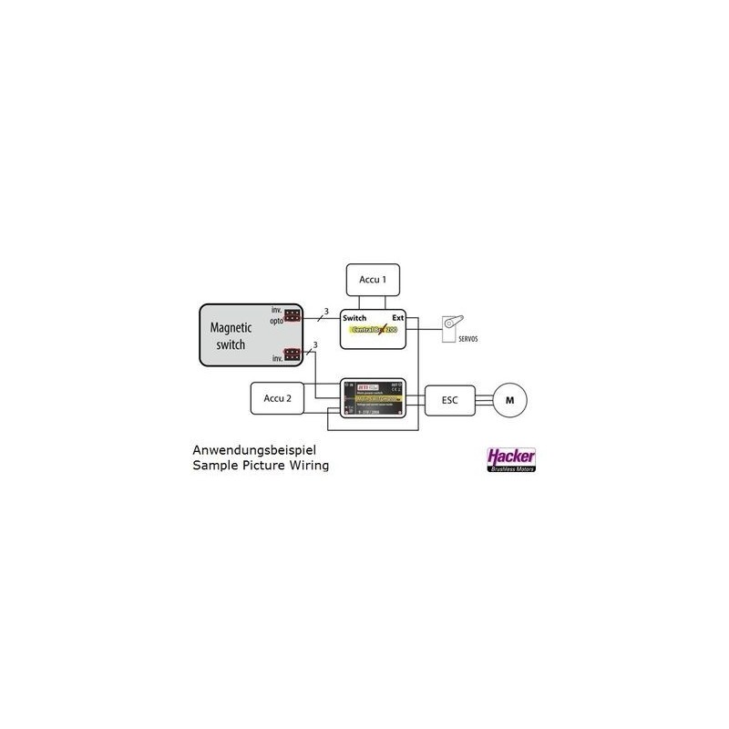 Electronic / magnetic switches - Duplex 2.4EX Jeti magnetic switch - FLASH RC