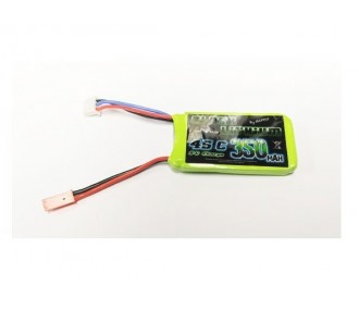 Batteries de propulsion avions RC - Batterie Black Lithium 2S 7.4V 350mAh 45C prise jst-bec - A2PRO - FLASH RC