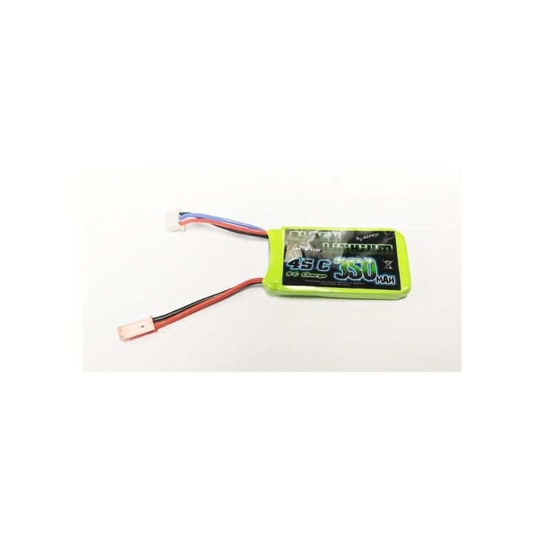 Batterien für den Antrieb von RC-Flugzeugen - Batterie Black Lithium 2S 7.4V 350mAh 45C Steckdose jst-bec - A2PRO - FLASH RC