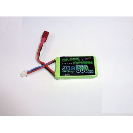 Baterías de propulsión de aviones RC - Black Lithium 2S 7.4V 500mAh 45C DEANS plug - A2PRO - FLASH RC