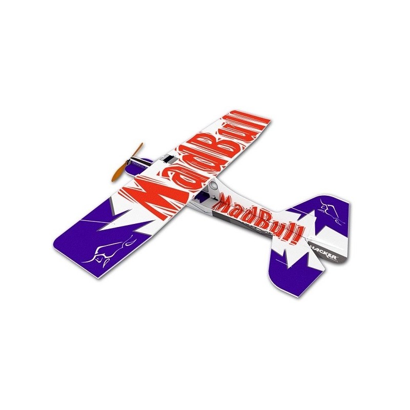 R/C planes for beginners - Hacker plane model Mad Bull blue ARF approx.0.92m - FLASH RC