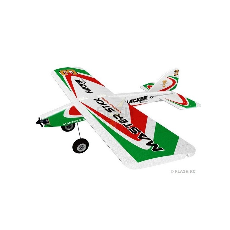 RC-Flugzeuge Anfänger - Flugzeug Hacker model Master Stick grün ARF ca.1.20m - FLASH RC