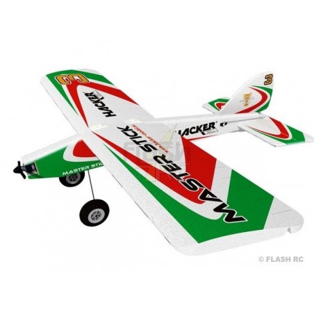 Aerei R/C per principianti - Modello di aereo Hacker Master Stick verde ARF circa 1,20m - FLASH RC