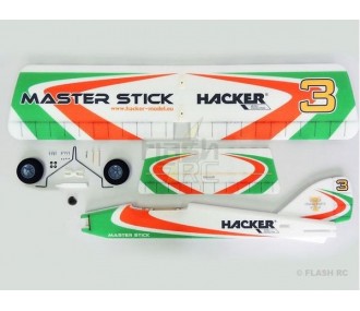 Aerei R/C per principianti - Modello di aereo Hacker Master Stick verde ARF circa 1,20m - FLASH RC 2