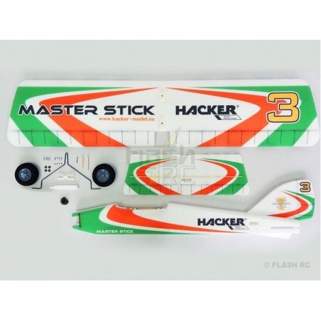 RC planes for beginners - Hacker plane model Master Stick green ARF approx.1.20m - FLASH RC