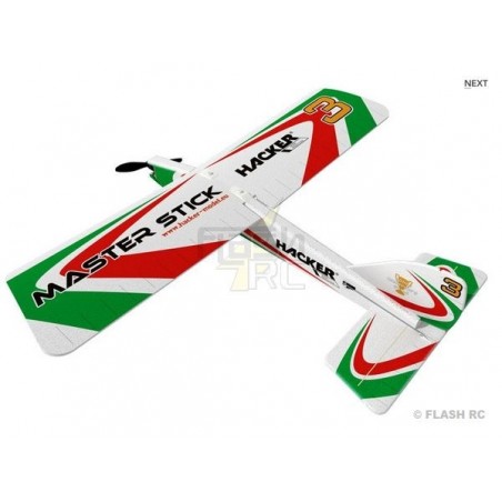 RC planes for beginners - Hacker plane model Master Stick green ARF approx.1.20m - FLASH RC