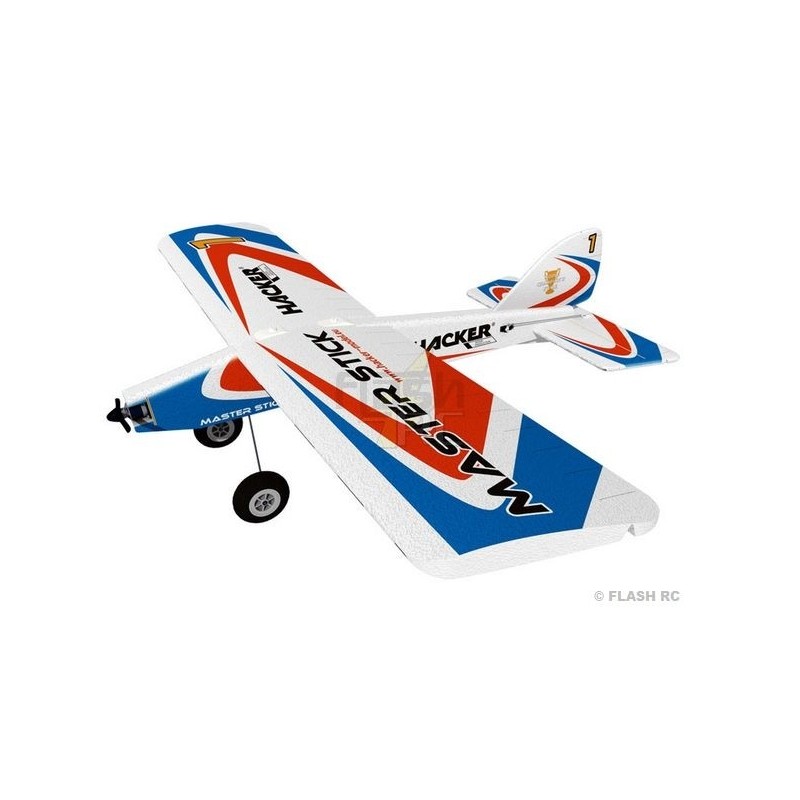 Aviones R/C para principiantes - Avión Hacker modelo Master Stick azul ARF aprox.1.20m - FLASH RC