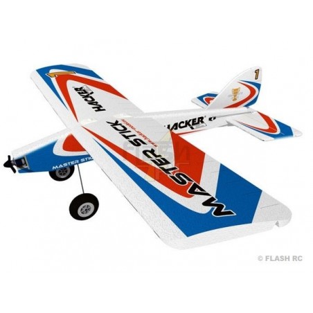 R/C planes for beginners - Hacker plane model Master Stick blue ARF approx.1.20m - FLASH RC