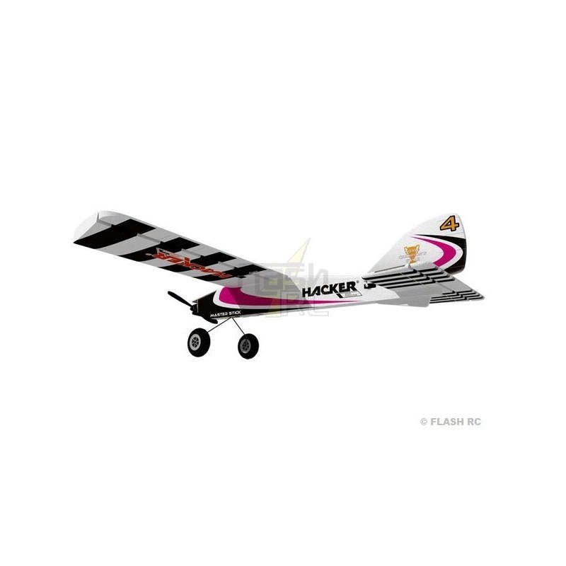 R/C planes for beginners - Hacker plane model Master Stick black ARF approx.1.20m - FLASH RC