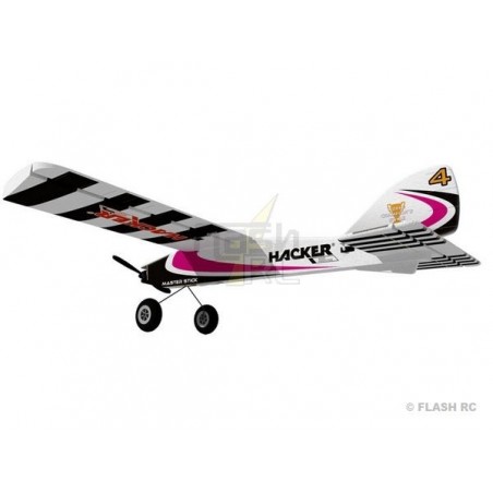 R/C planes for beginners - Hacker plane model Master Stick black ARF approx.1.20m - FLASH RC