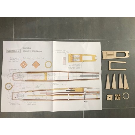 Motores y Accesorios Motores - Kit de conversión eléctrica para Samba RES EVO CAD2CNC - FLASH RC