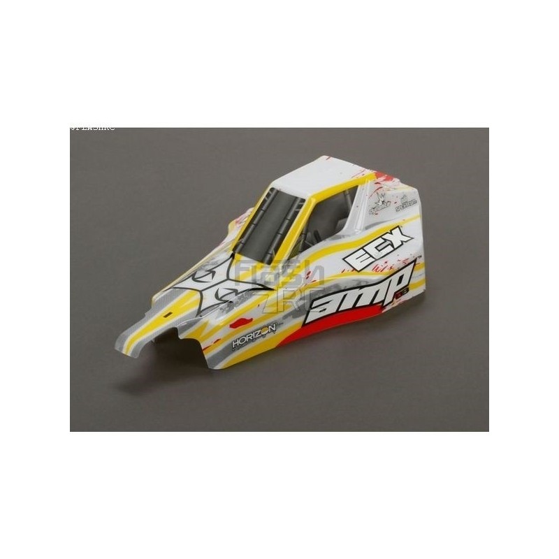 Piezas de recambio para coches RC - Carrocería blanco/rojo ECX 1/10 AMP Desert Buggy - FLASH RC