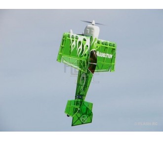 RC Aerobatic Aircraft - Precision Aerobatics Addiction (V2) green ARF approx.1.00m - with LEDs - FLASH RC