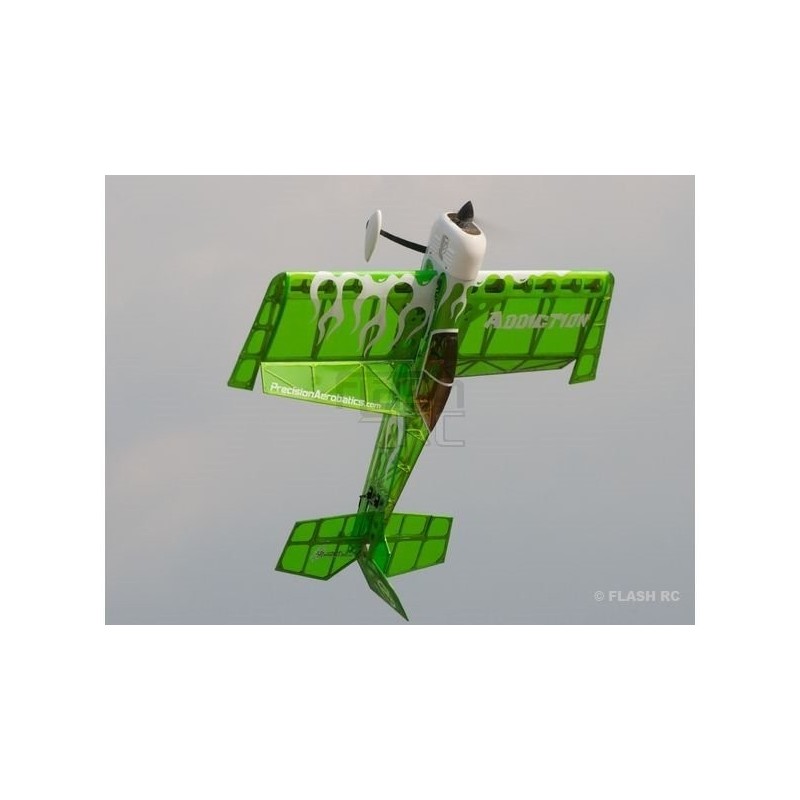 Avión Acrobático RC - Precision Aerobatics Addiction (V2) verde ARF aprox.1.00m - con LEDs - RC FLASH