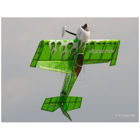 Avion Precision Aerobatics Addiction (V2) vert ARF env.1.00m - avec LEDs - FLASH RC