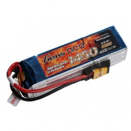 Batterie di propulsione per aerei RC - Gens ace lipo 6S 22.2V 1450mAh 45C xt60 socket battery - FLASH RC
