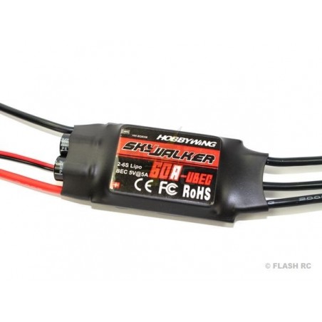Brushless - Brushless Controller 2-6S 60A UBEC SKYWALKER HOBBYWING - FLASH RC
