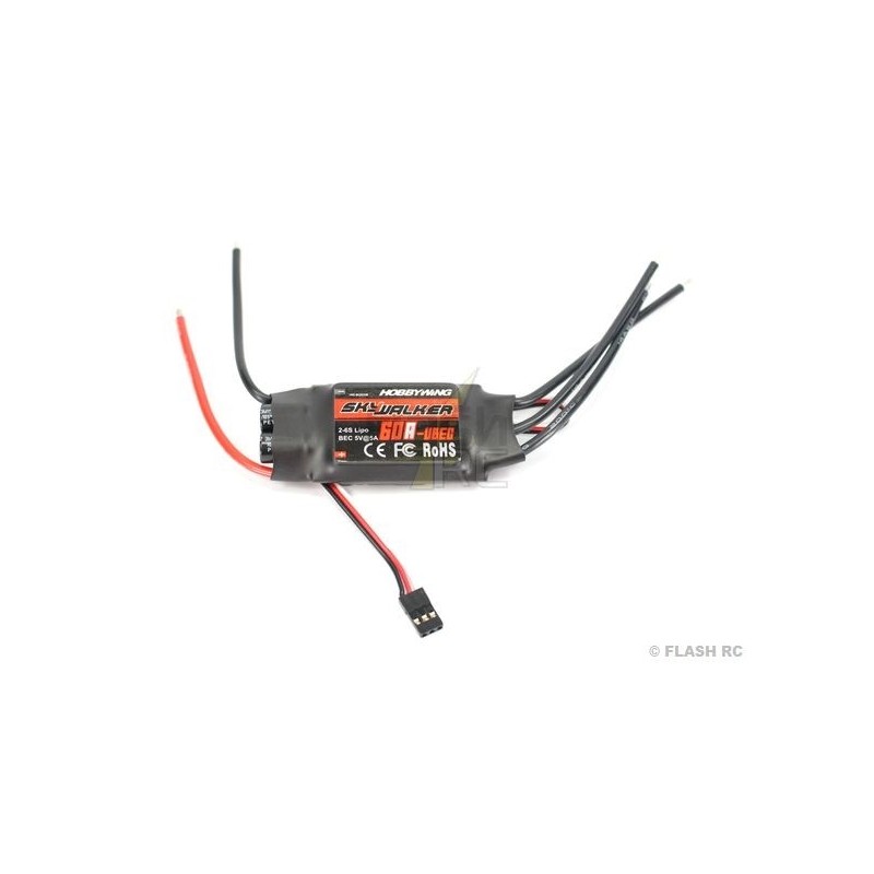 Brushless - Regolatore brushless 2-6S 60A UBEC SKYWALKER HOBBYWING - FLASH RC