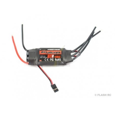 Brushless - Controlador Brushless 2-6S 60A UBEC SKYWALKER HOBBYWING - FLASH RC